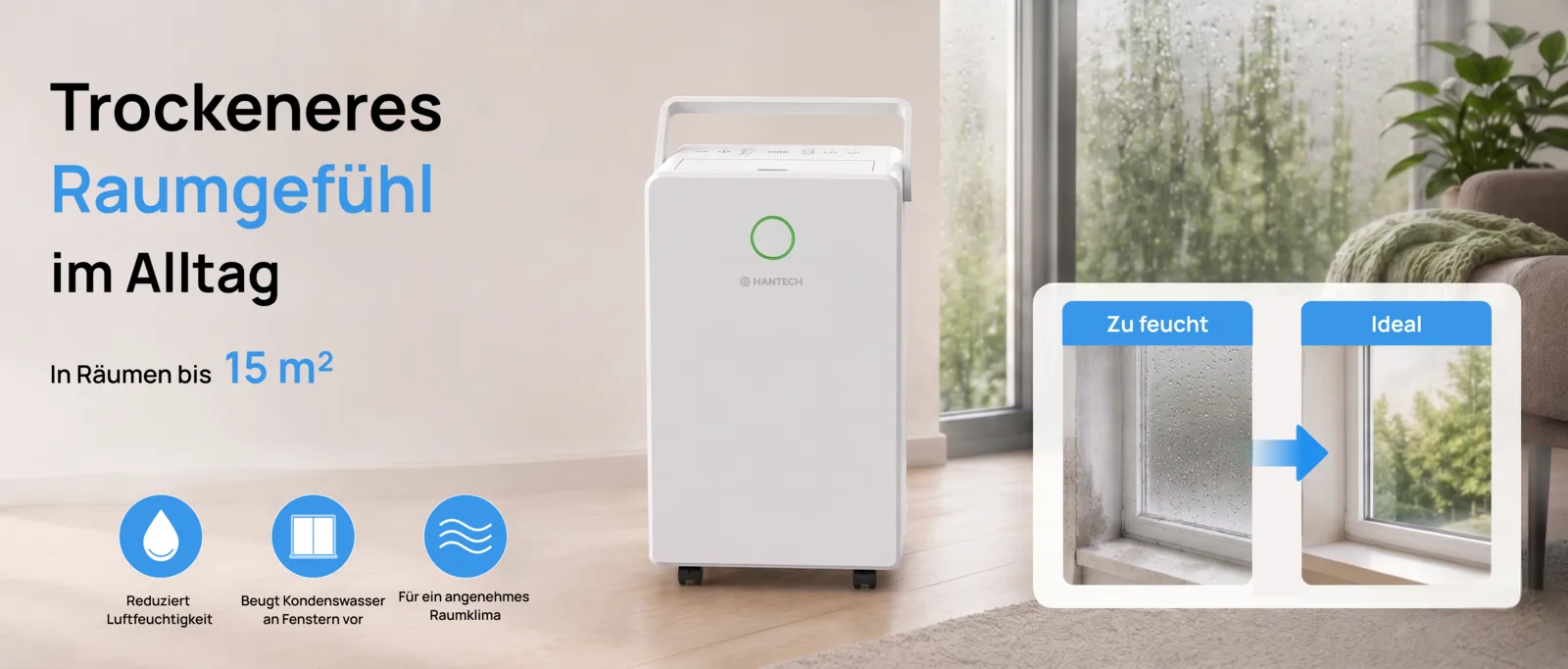 Déshumidification puissante de 10 litres