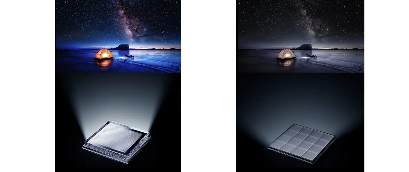 TCL Potente chip a emissione di luce
