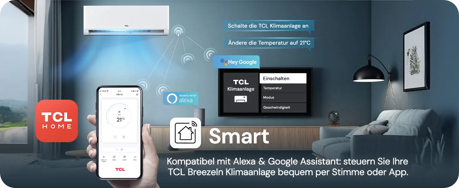TCL BreezeIN Split-airconditioner Smart Control