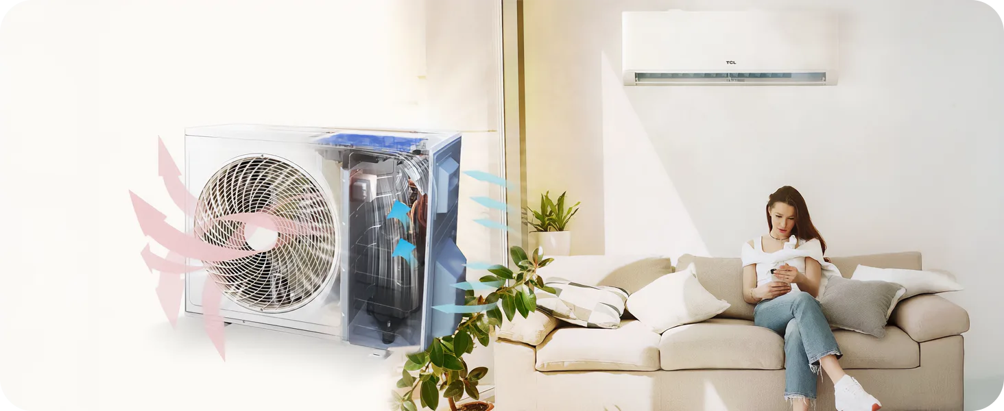TCL BreezeIN split-airconditioner, hittebestendig