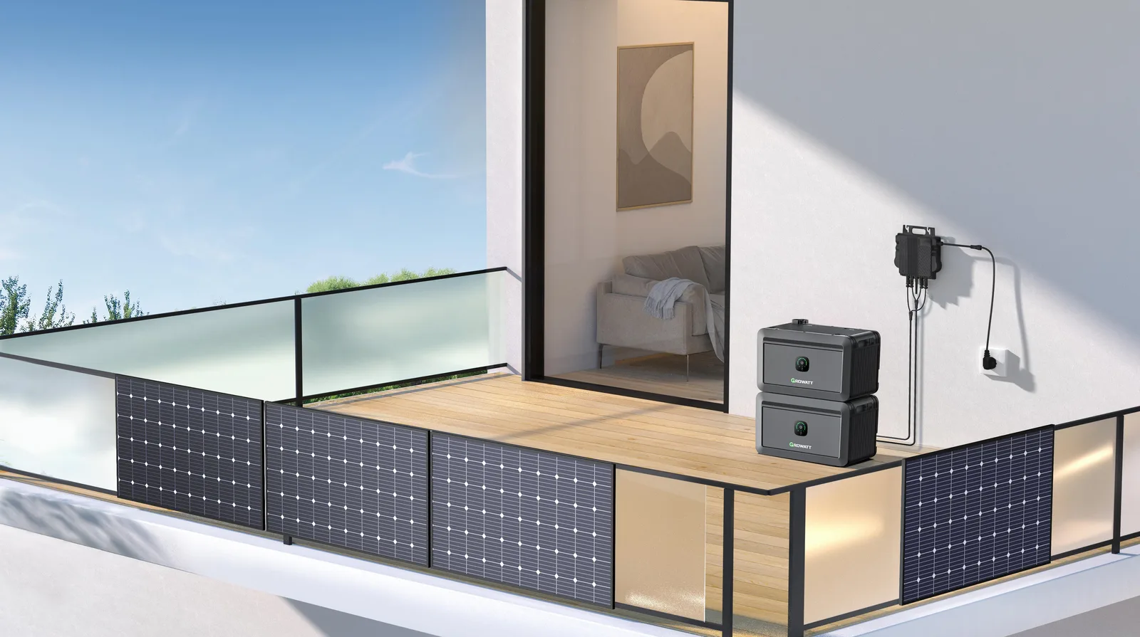 Growatt NOAH 2000 con potenza di ingresso FV di 1800W
