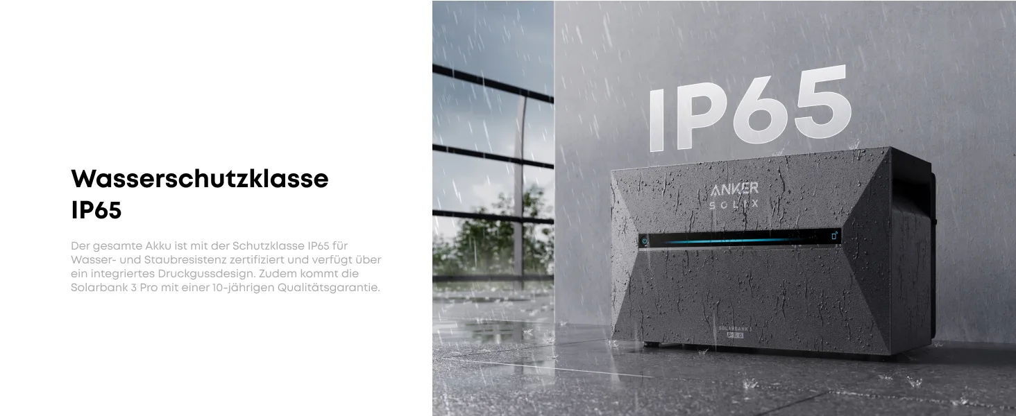 Solarbank 3 Pro met IP65 Weerbestendig in de regen