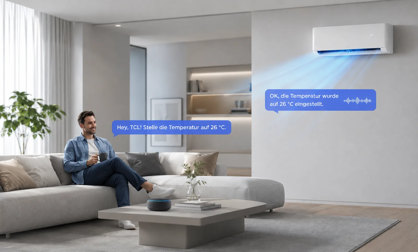 TCL VoxIN 12K Kit Climatiseur Split – Commande vocale sans Internet
