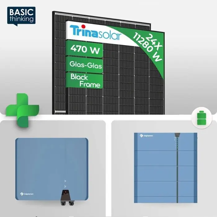 PV Set - 11280Wp PV-Komplettpaket mit 10kWh Batterie + Trina Vertex S+ 470W Glas Glas PV Modul